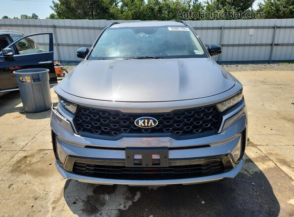5XYRL4LC6MG017333 2021 KIA SORENTO Gray Front view