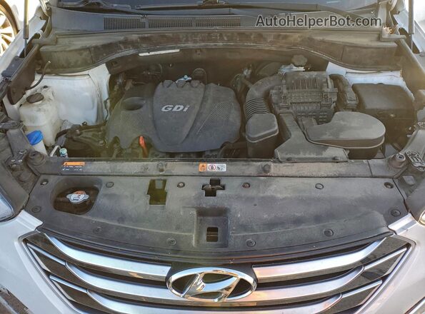 5XYZUDLB7GG378823 2016 HYUNDAI SANTA Белый Вид подкапотного пространства