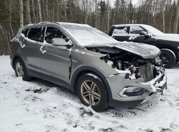 5XYZUDLB7HG384140 2017 HYUNDAI SANTA Серый Передняя правая четверть