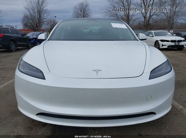 5YJ3E1EA7SF024273 2025 TESLA MODEL 3 White წინა პანელის ხედი