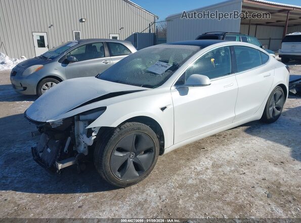 5YJ3E1EB2KF493425 2019 TESLA MODEL 3 White Առջևի ձախ երեք քառորդ տեսարան
