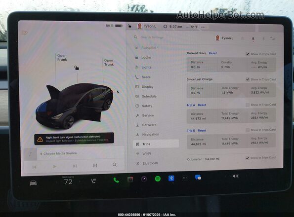 5YJ3E1EB2MF045253 2021 TESLA MODEL 3 Черный Вид задних сидений