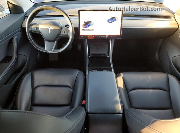 5YJ3E1EB3JF150962 2018 TESLA MODEL Синий Вид панели приборов