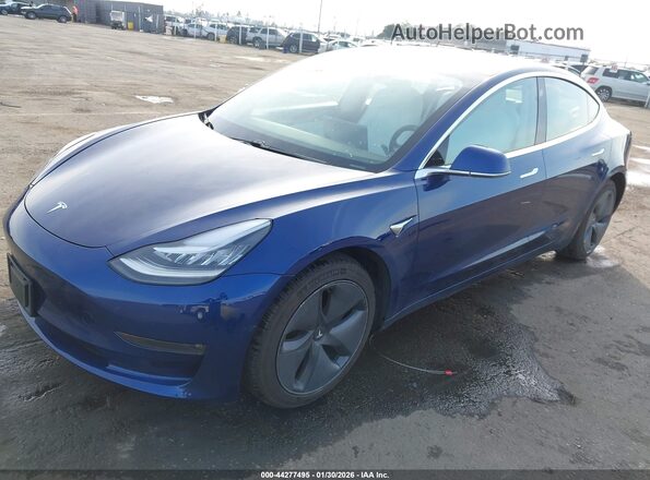 5YJ3E1EB3LF801655 2020 TESLA MODEL 3 Dark Blue Передняя левая четверть