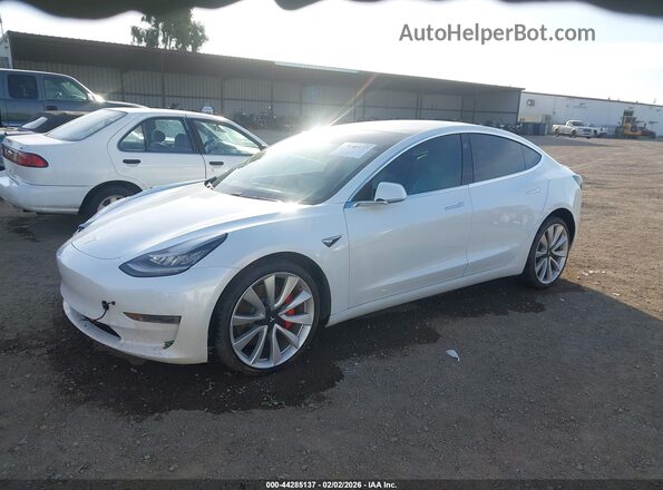 5YJ3E1EB8KF487466 2019 TESLA MODEL 3 Белый Передняя левая четверть