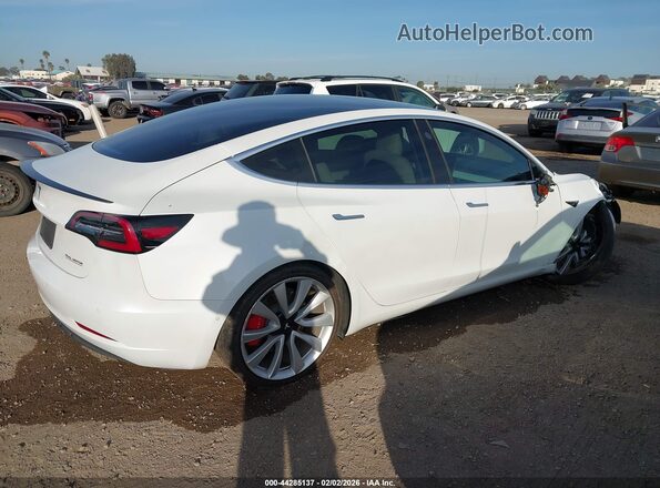 5YJ3E1EB8KF487466 2019 TESLA MODEL 3 Белый Задняя правая четверть