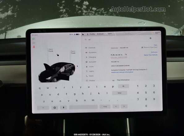 5YJ3E1EB9KF214049 2019 TESLA MODEL 3 Зеленый 