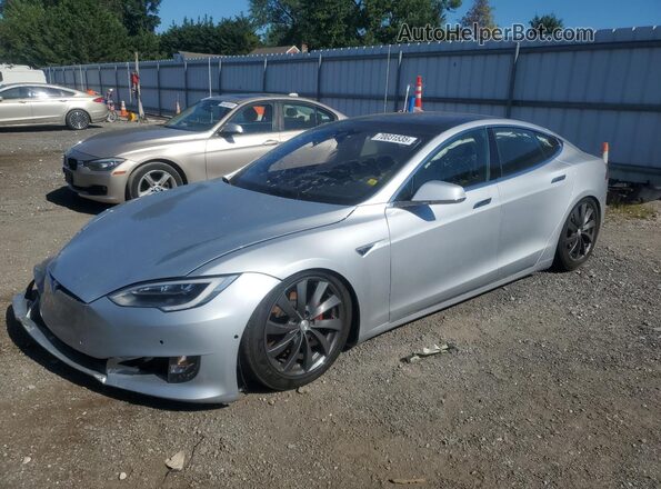 5YJSA1E21GF159451 2016 TESLA MODEL Серебряный Передняя левая четверть