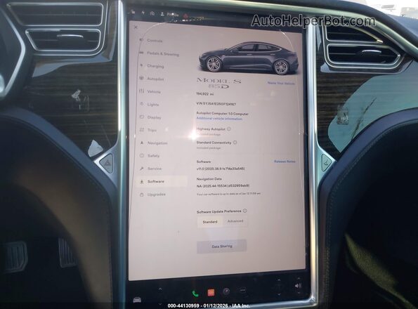5YJSA1E25GF124167 2016 TESLA MODEL S Синий 