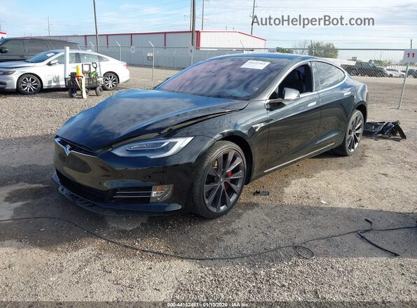 5YJSA1E45LF412055 2020 TESLA MODEL S Black Przód lewy