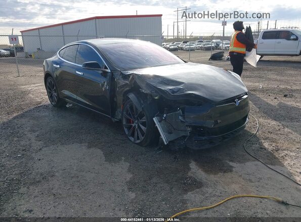 5YJSA1E45LF412055 2020 TESLA MODEL S Black Przód prawy