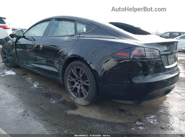 5YJSA1E54NF478284 2022 TESLA MODEL S Черный Задняя левая четверть