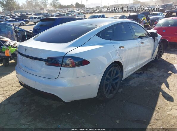 5YJSA1E5XMF438869 2021 TESLA MODEL S Белый Задняя правая четверть
