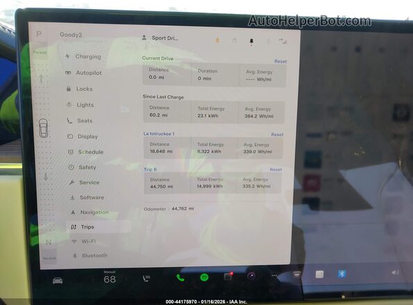 5YJSA1E5XMF438869 2021 TESLA MODEL S Белый Вид задних сидений