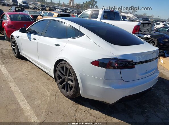 5YJSA1E5XMF438869 2021 TESLA MODEL S Белый Задняя левая четверть