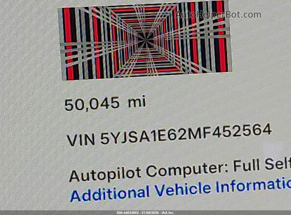 5YJSA1E62MF452564 2021 TESLA MODEL S Серый 