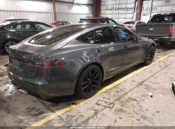 5YJSA1E68MF431475 2021 TESLA MODEL S Серый Задняя правая четверть