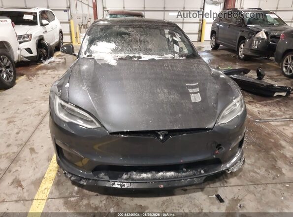 5YJSA1E68MF431475 2021 TESLA MODEL S Серый Вид задней части салона