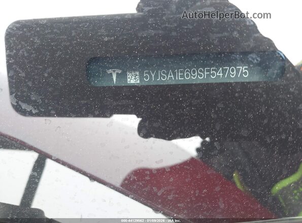 5YJSA1E69SF547975 2025 TESLA MODEL S Red Widok komory silnika