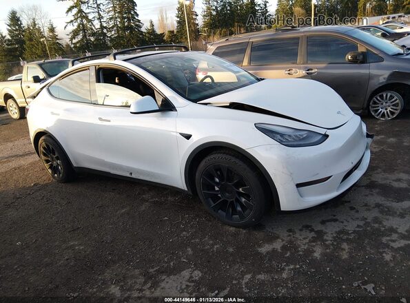 5YJYGDEE7MF207129 2021 TESLA MODEL Y White Передня права чверть