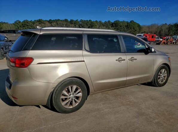 KNDMB5C10G6191522 2016 KIA SEDONA Желто-коричневый Передняя правая четверть