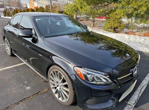 55SWF6EB3GU152788 2016 MERCEDES-BENZ C-CLASS Black Widok z przodu