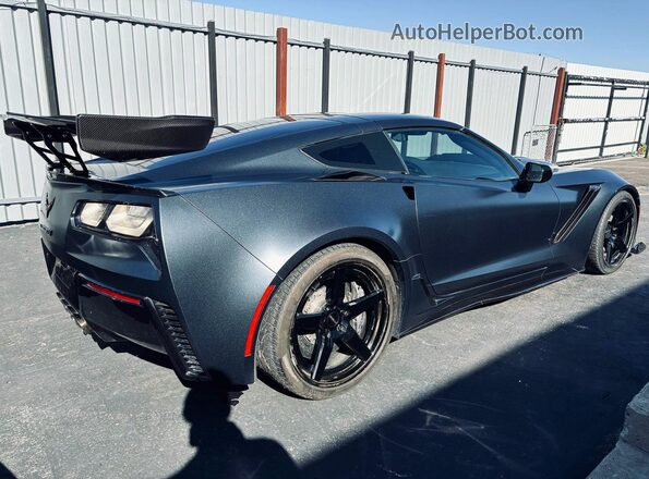 1G1Y52D97K5802374 2019 CHEVROLET CORVETTE Синий Вид спереди