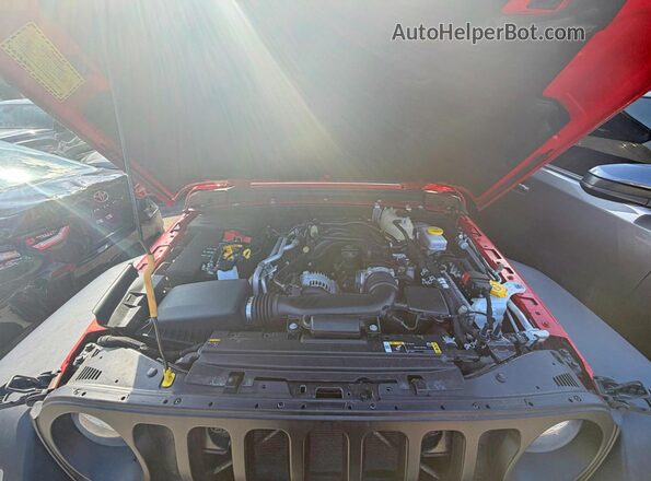 1C4GJXAG4NW145160 2022 JEEP WRANGLER Красный Вид панели приборов