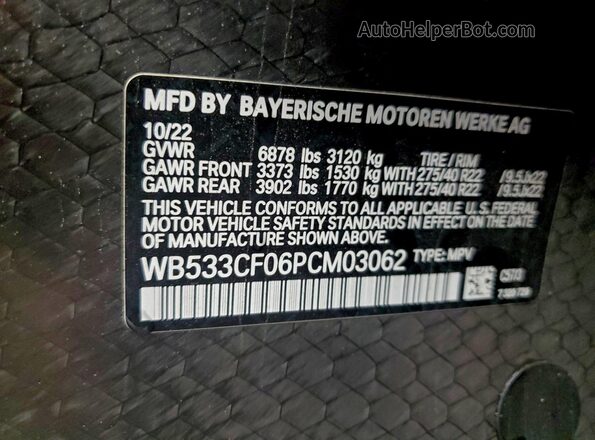WB533CF06PCM03062 2023 BMW IX Red 