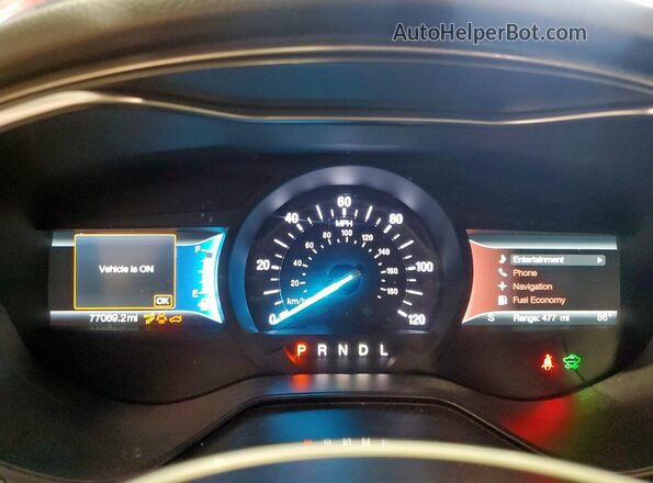 3FA6P0LU4KR262777 2019 FORD FUSION Красный Вид задних сидений
