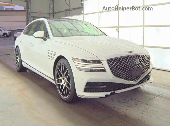KMTGB4SC2NU092298 2022 GENESIS G80 Белый Задняя левая четверть