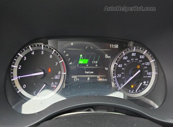 5TDJZRBH9NS200672 2022 TOYOTA HIGHLANDER Серебряный Вид щитка приборов