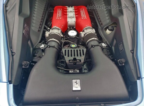 ZFF67NFA6C0182991 2012 FERRARI 458 Blue Vista del compartimento del motor