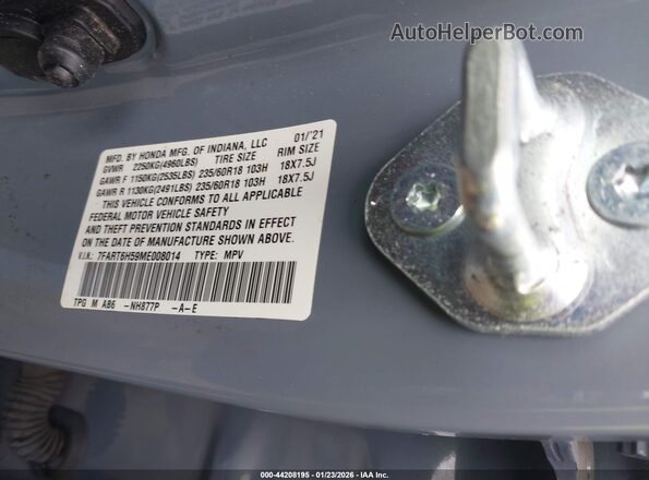 7FART6H59ME008014 2021 HONDA CR-V HYBRID Blue ძრავის განყოფილების ხედი