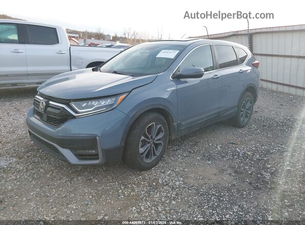 7FART6H84ME013907 2021 HONDA CR-V HYBRID Blue წინა მარცხენა ხედი სამი მეოთხედიდან