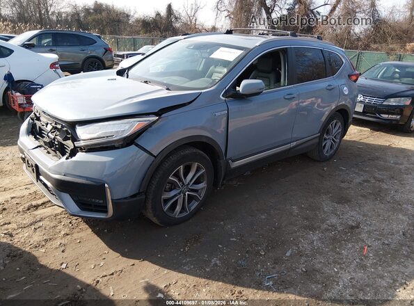 7FART6H94ME036094 2021 HONDA CR-V HYBRID Gray წინა მარცხენა ხედი სამი მეოთხედიდან