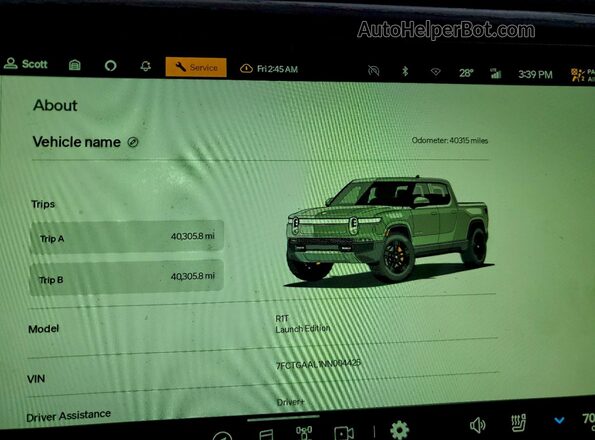 7FCTGAAL1NN004425 2022 RIVIAN R1T Green Սարքավորումների վահանակի տեսք