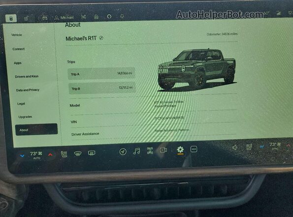 7FCTGCAP6SN039178 2025 RIVIAN R1T Gray Вид щитка приладів