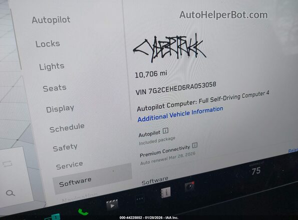 7G2CEHED6RA053058 2024 TESLA CYBERTRUCK Серебряный 