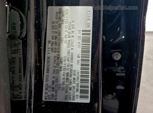 7MMVABBL3TN462467 2026 MAZDA CX-5 Black Widok naklejki z numerem VIN
