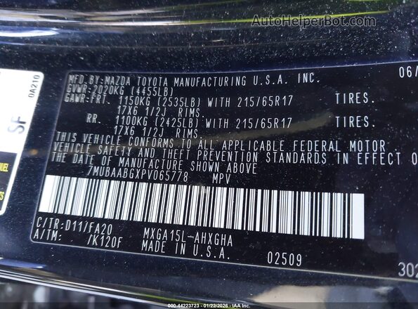7MUBAABGXPV065778 2023 TOYOTA LL Черный Вид подкапотного пространства
