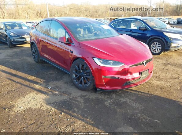 7SAXCAE5XRF442687 2024 TESLA MODEL X Red Przód prawy