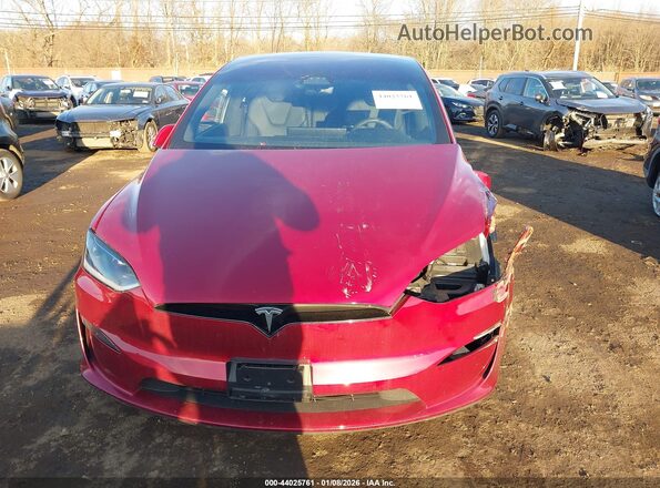 7SAXCAE5XRF442687 2024 TESLA MODEL X Red Widok deski rozdzielczej