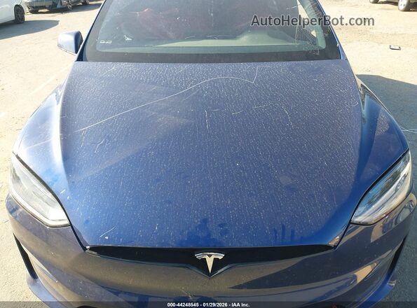 7SAXCBE57RF444161 2024 TESLA MODEL X Blue Вид ззаду