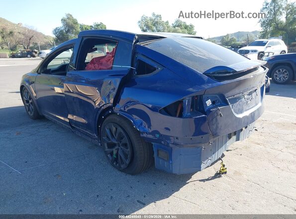7SAXCBE57RF444161 2024 TESLA MODEL X Blue Задня ліва чверть