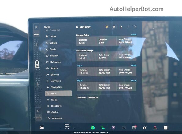 7SAXCBE57RF444161 2024 TESLA MODEL X Blue Вид задніх сидінь