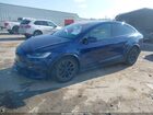 2024 Tesla Model X Long Range Blue vin: 7SAXCBE57RF458853