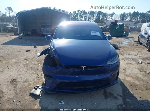 7SAXCBE57RF458853 2024 TESLA MODEL X Blue Widok zestawu wskaźników