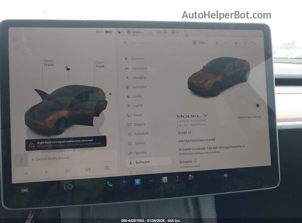 7SAYGDEE0SA354468 2025 TESLA MODEL Y Gray Հետևի նստատեղերի տեսք