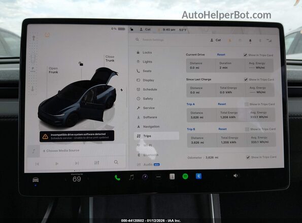 7SAYGDEE1TA409107 2026 TESLA MODEL Y Gray Вид задніх сидінь